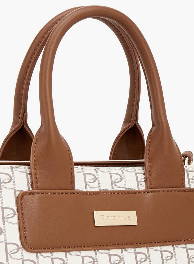 بابريكا حقيبة يد بطبعة بابريكا وشعار أحرف - Image 4